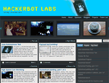 Tablet Screenshot of hackerbotlabs.com